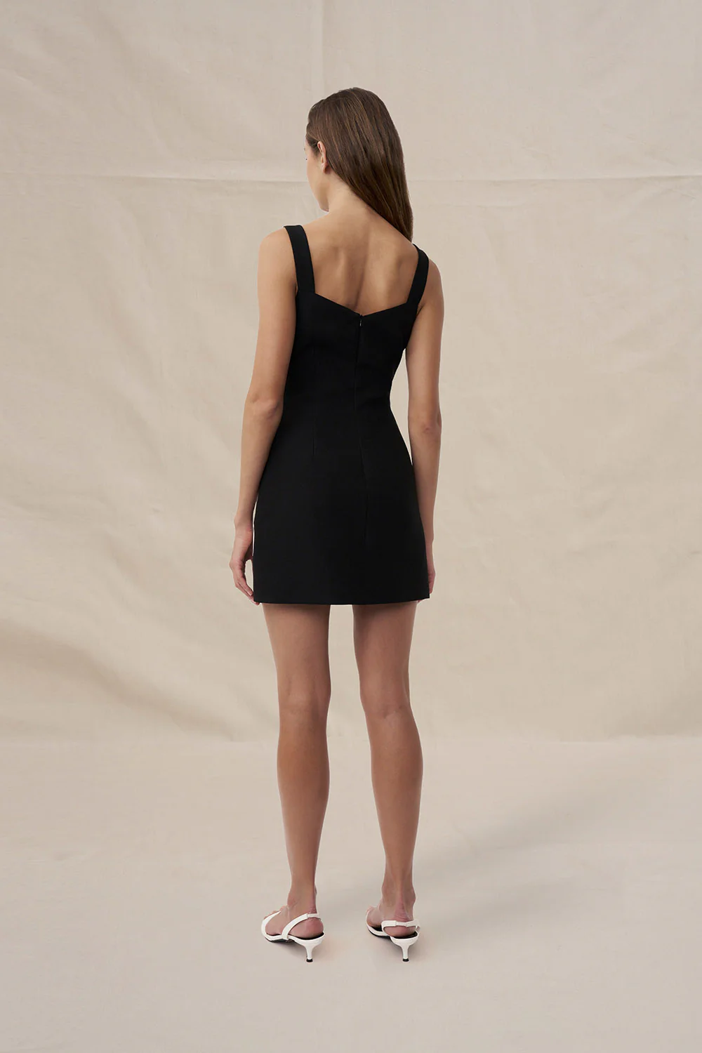 Anaya Flower Mini Dress - Black Ivory - Image 5