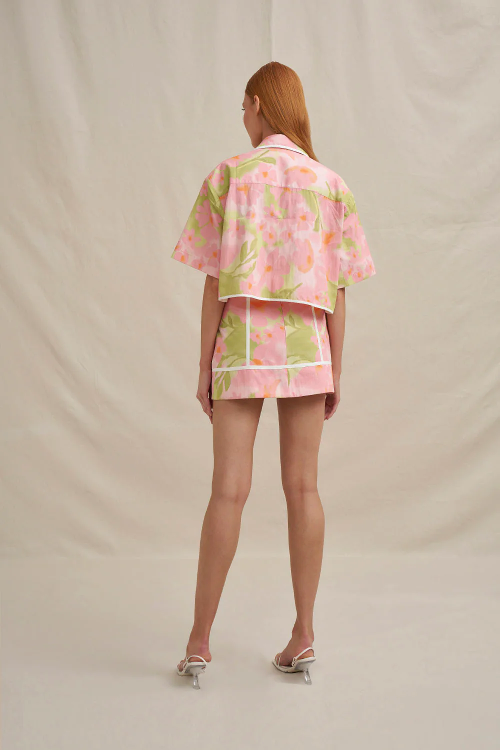 Aster Contrast Pipe Shirt - Sorbet Floral - Image 4