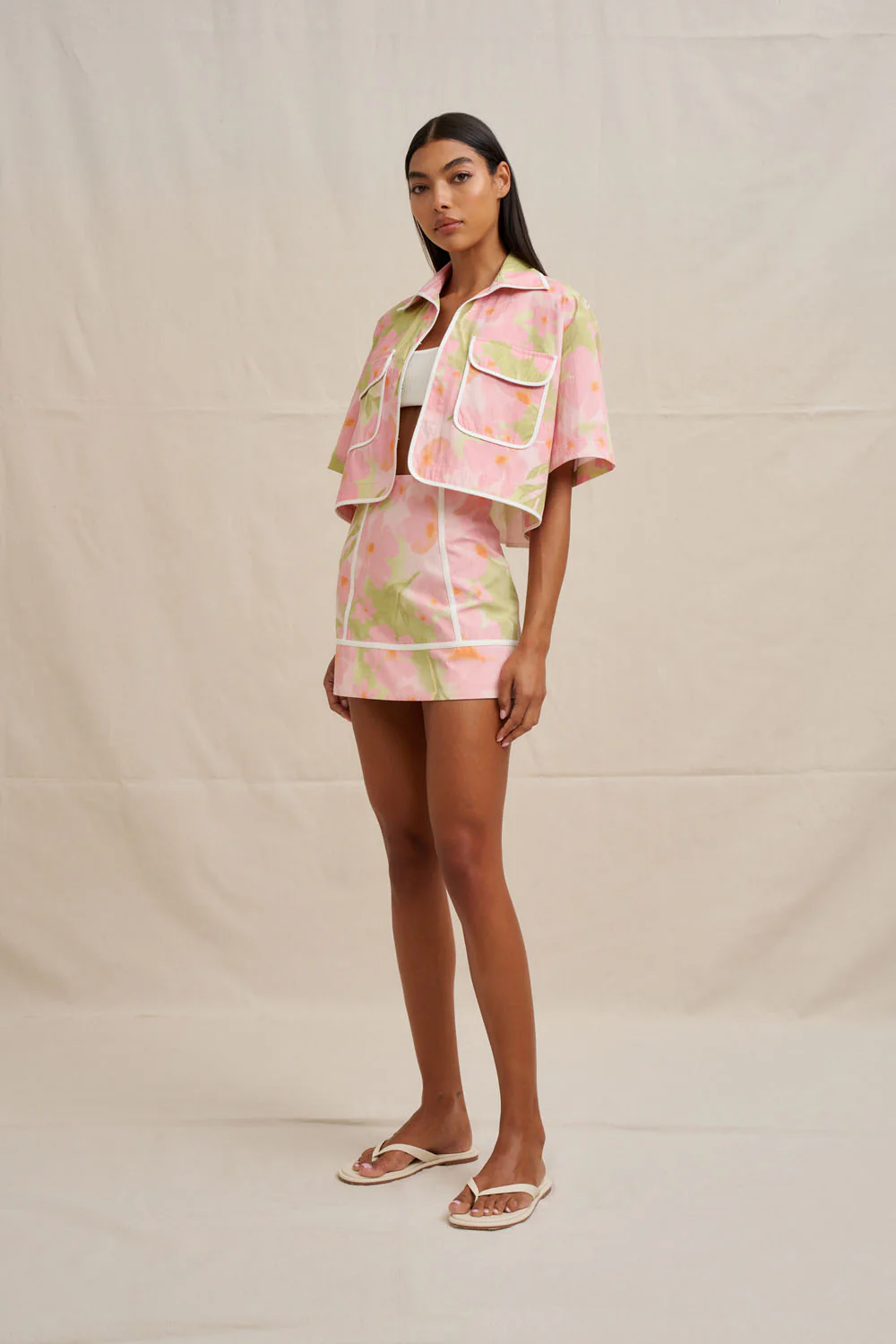 Aster Pipe Mini Skirt - Sorbet Floral - Image 6