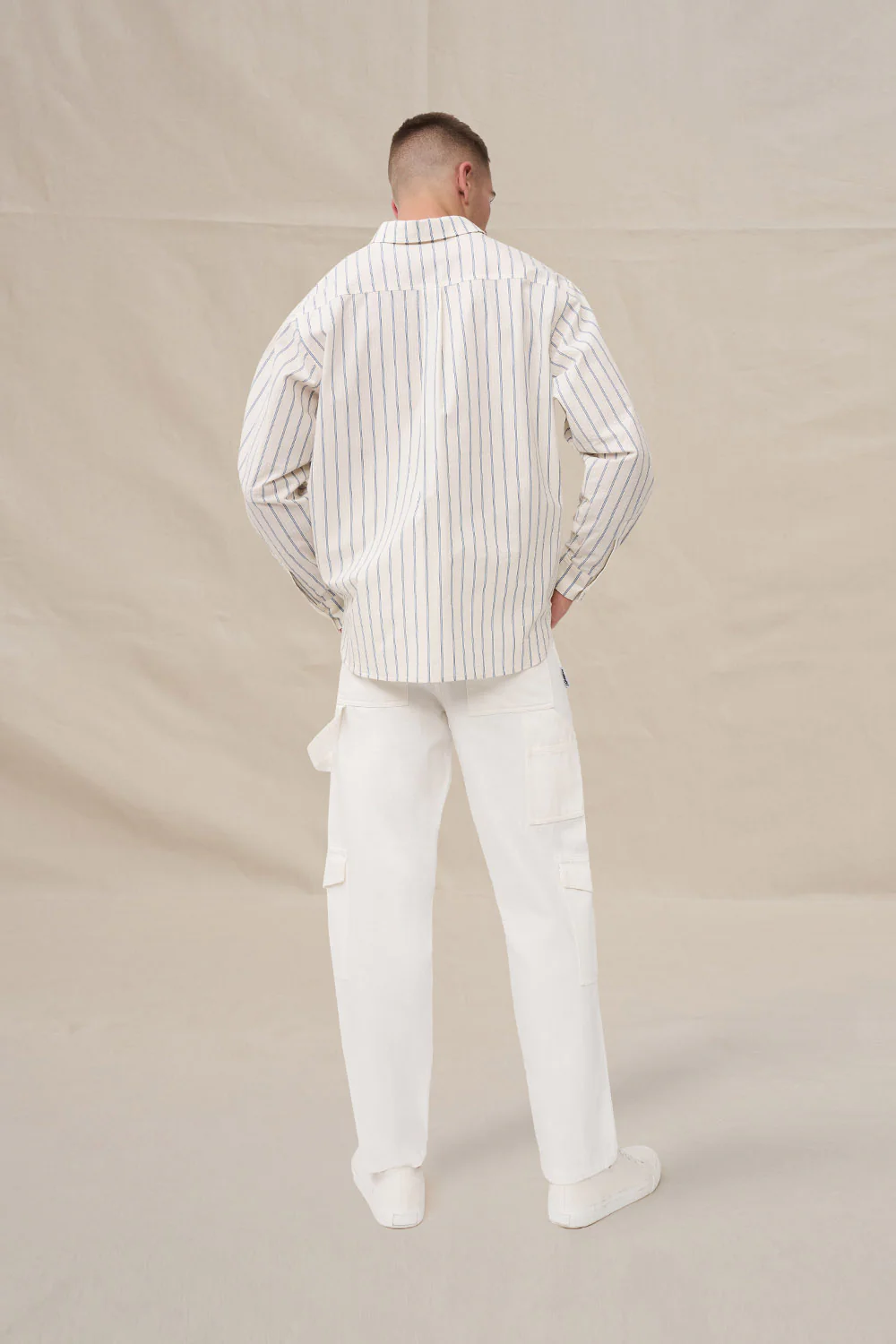 Atlas Broderie Shirt - Blue Crème - Image 4