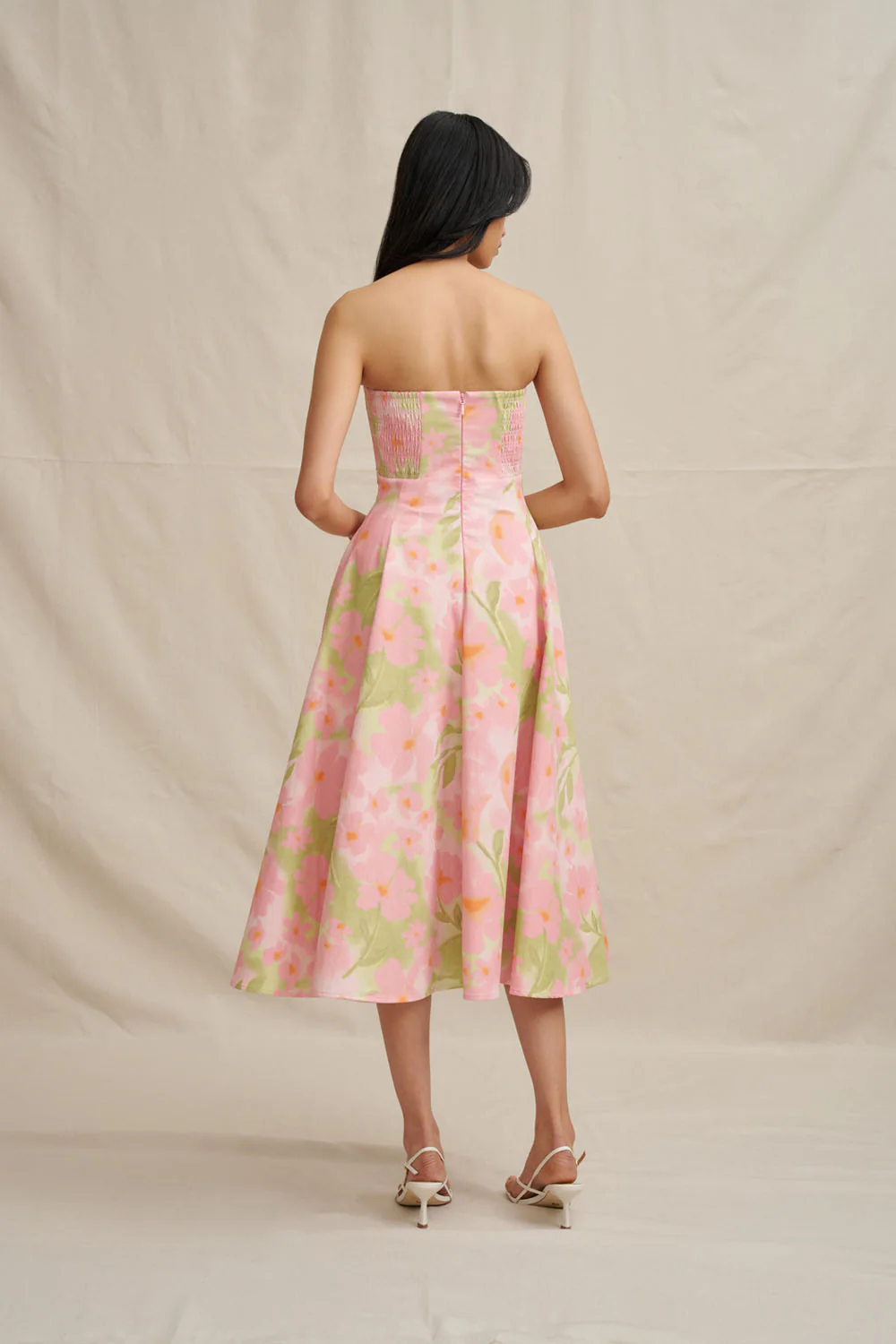 Azalia Floral Strapless Dress - Sorbet Floral - Image 7