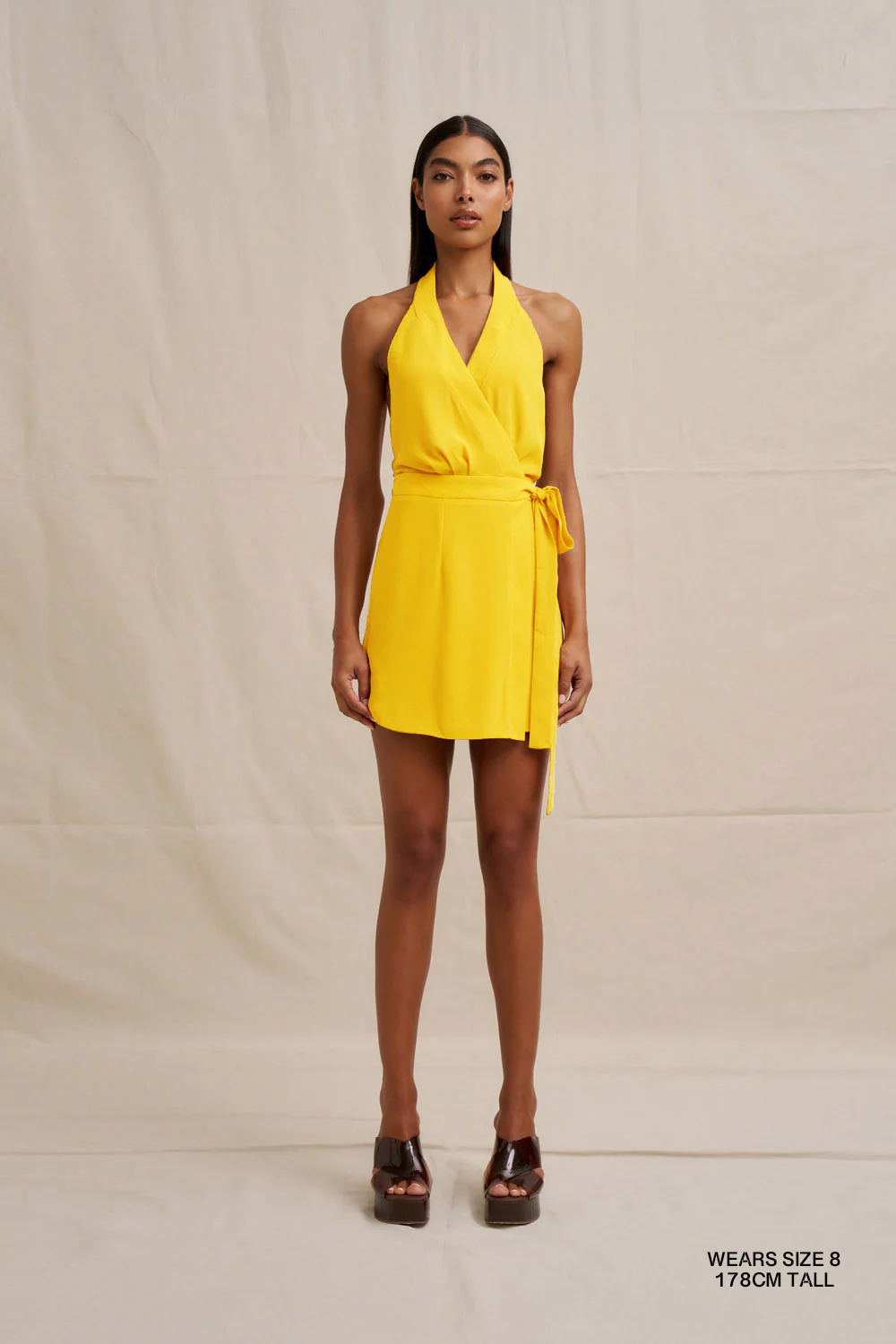 Azaria Wrap Mini Dress - Image 3