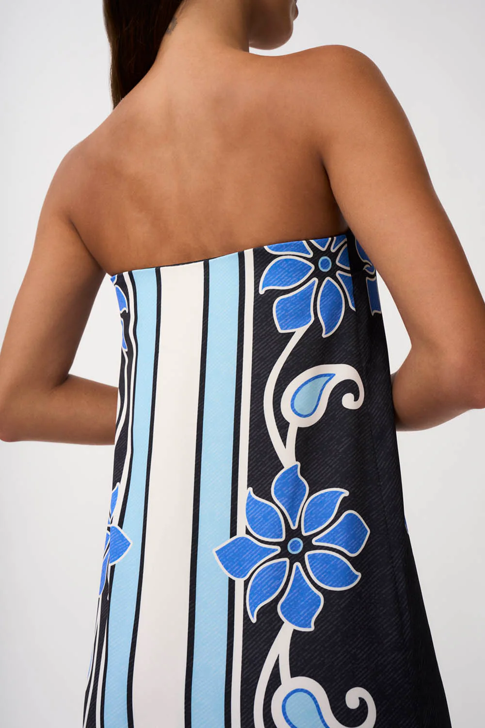 Azure Granada Strapless Dress | Final Sale - Aqua Navy Ivory - Image 4