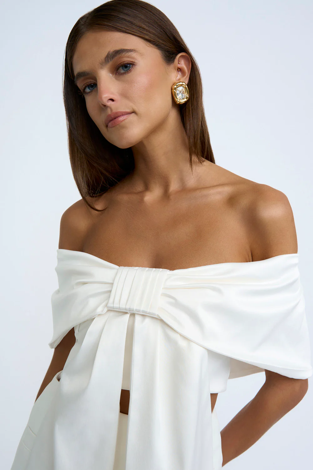 Bettina Bow Top | Final Sale - Ivory - Image 3