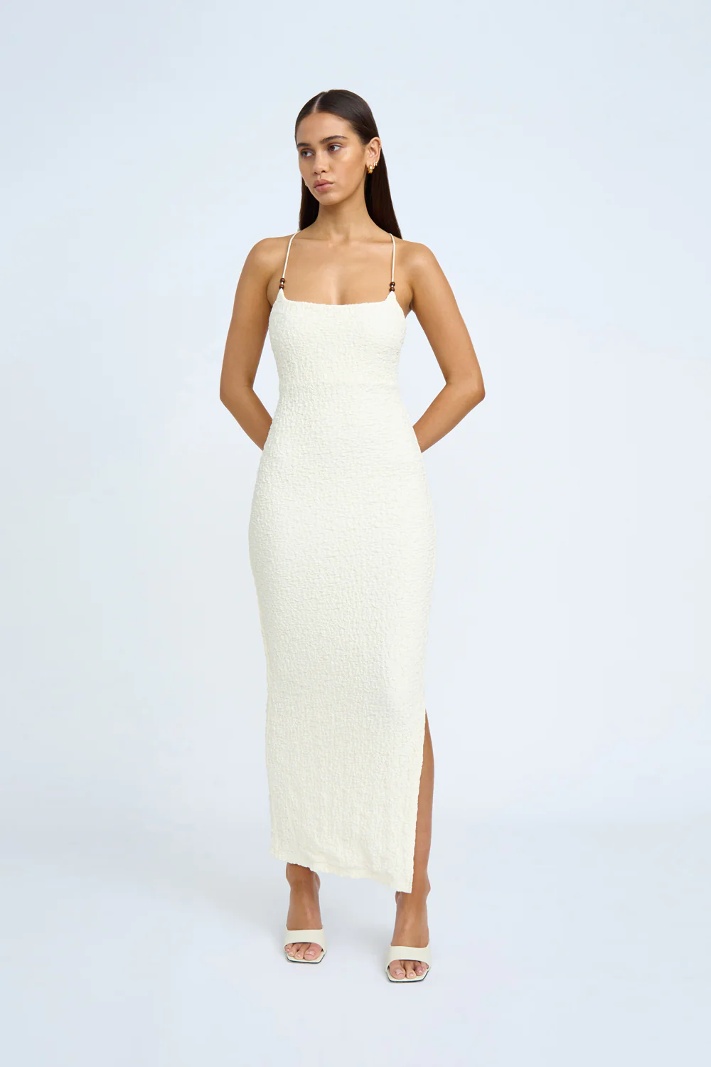 Bianca Bead Midi Dress| Final Sale- Ivory - Image 7