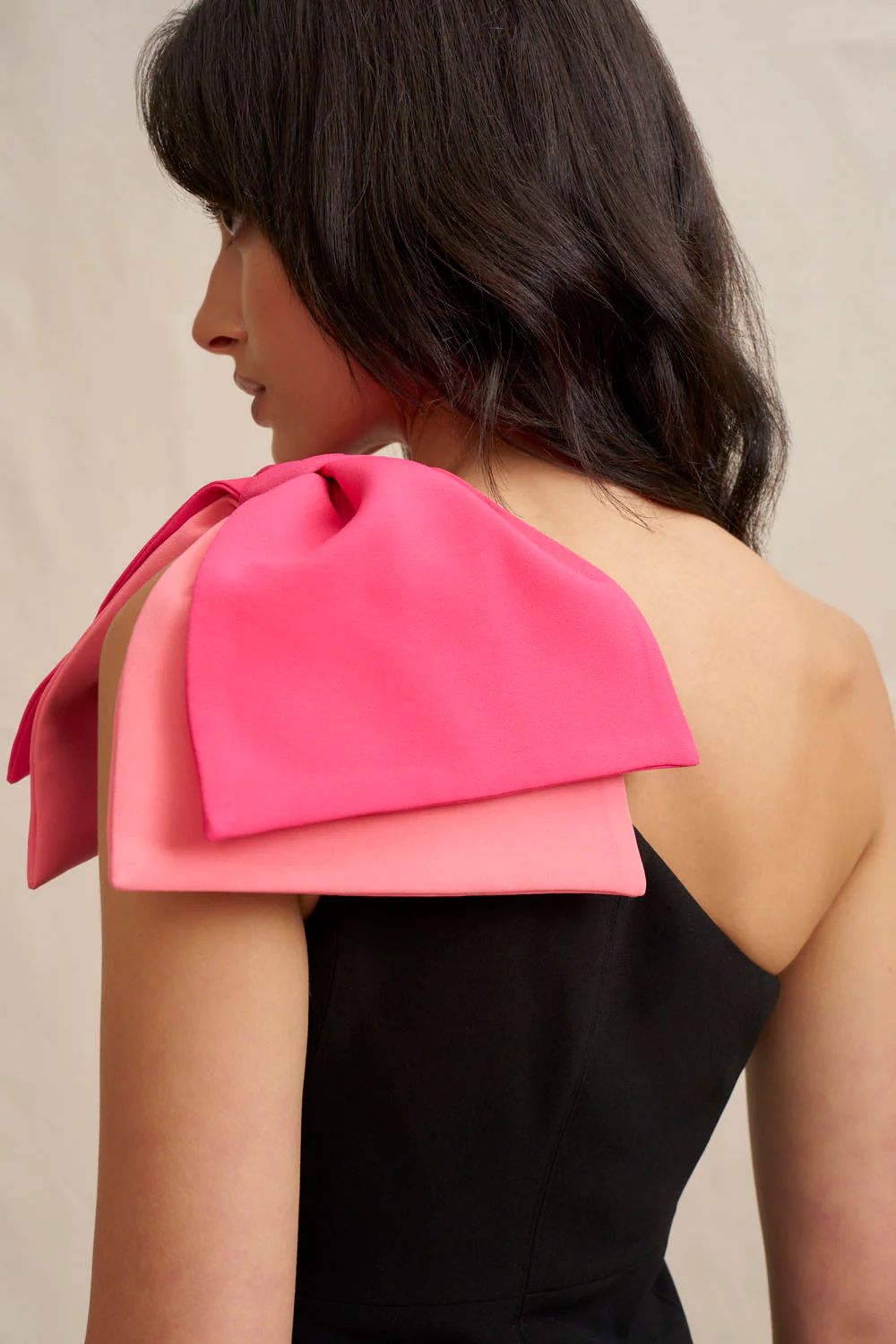 Black Tie Bow Gown - Black - Image 5
