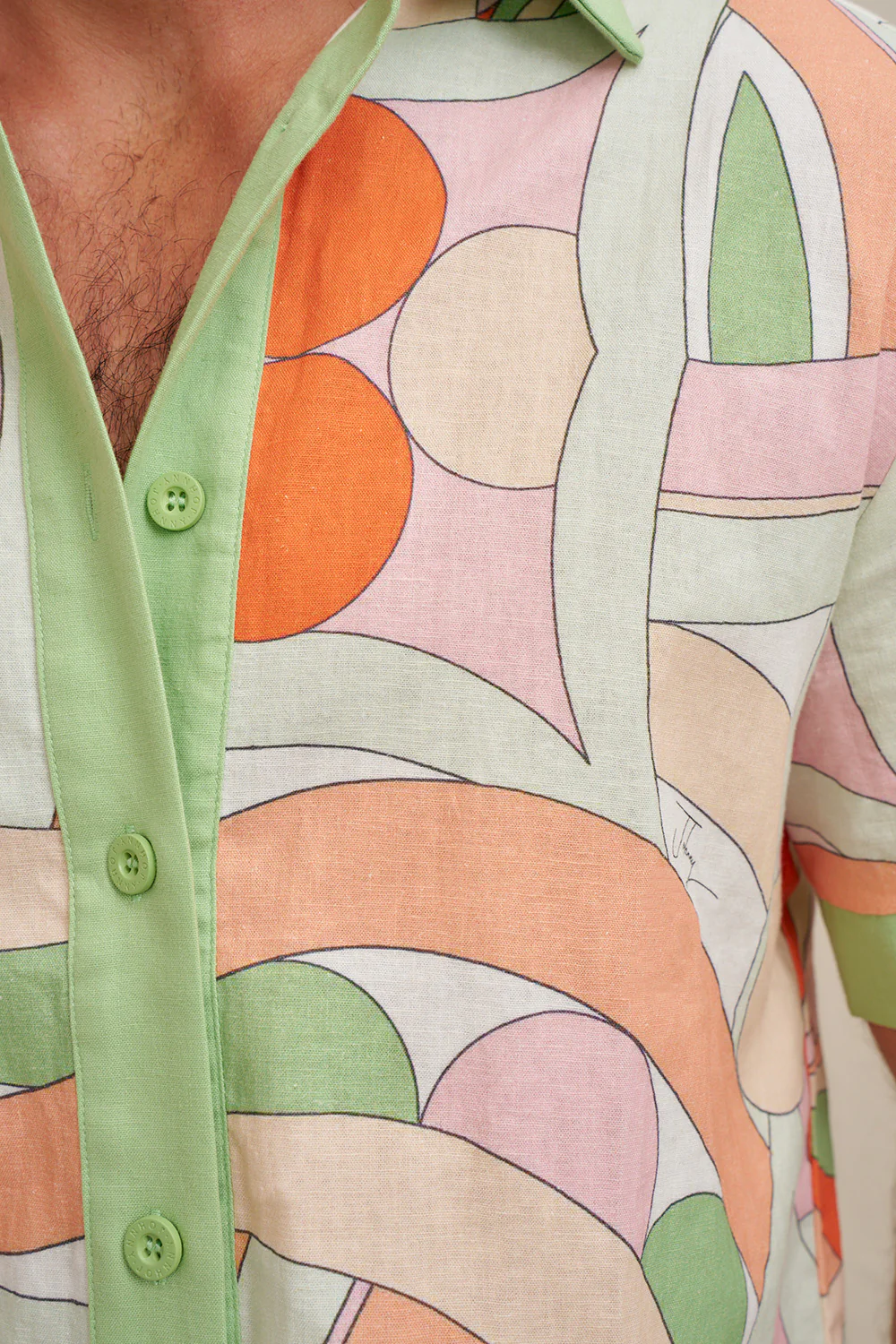 Bloomtide Sun Shirt - Multi Green Peach - Image 2