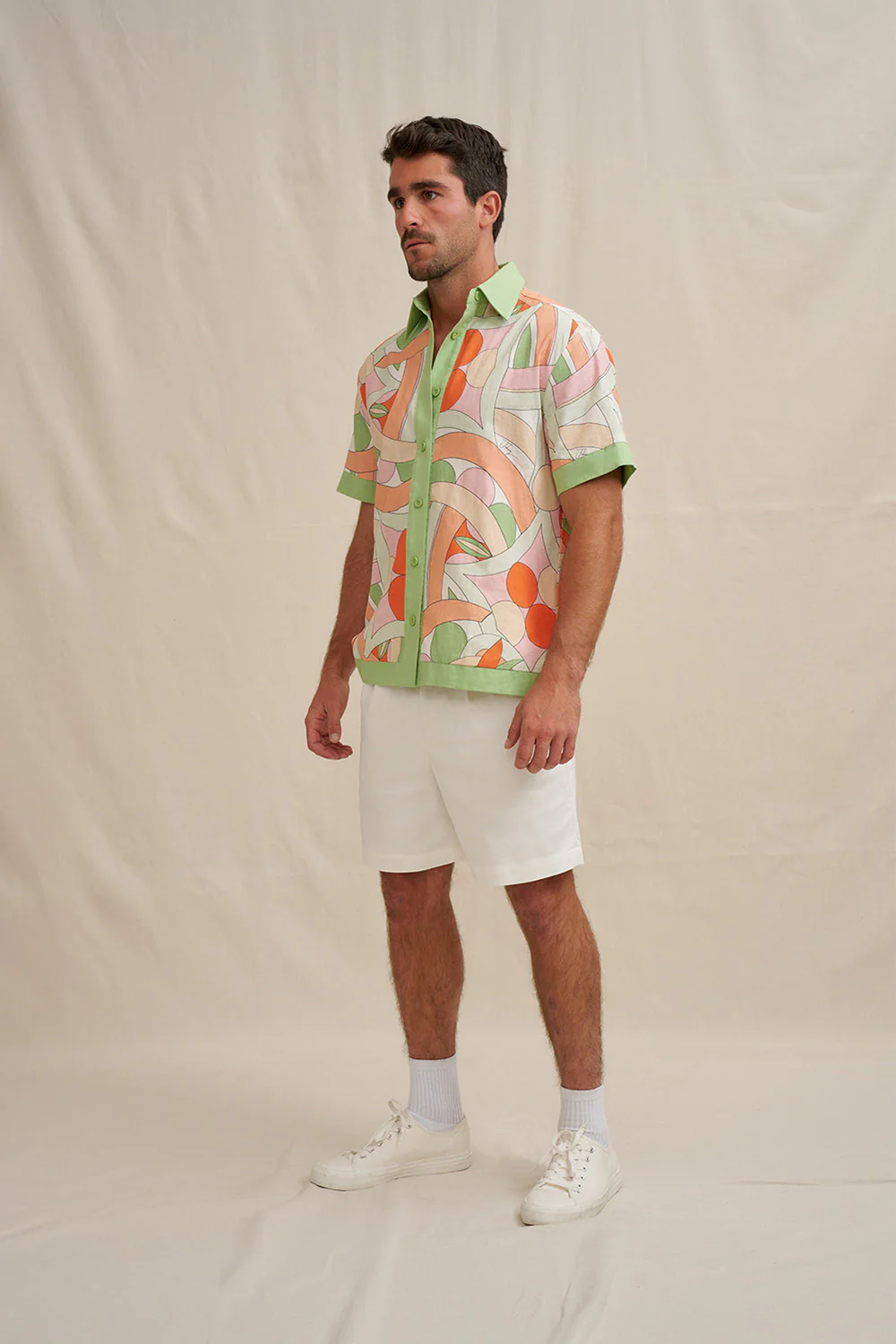 Bloomtide Sun Shirt - Multi Green Peach - Image 5