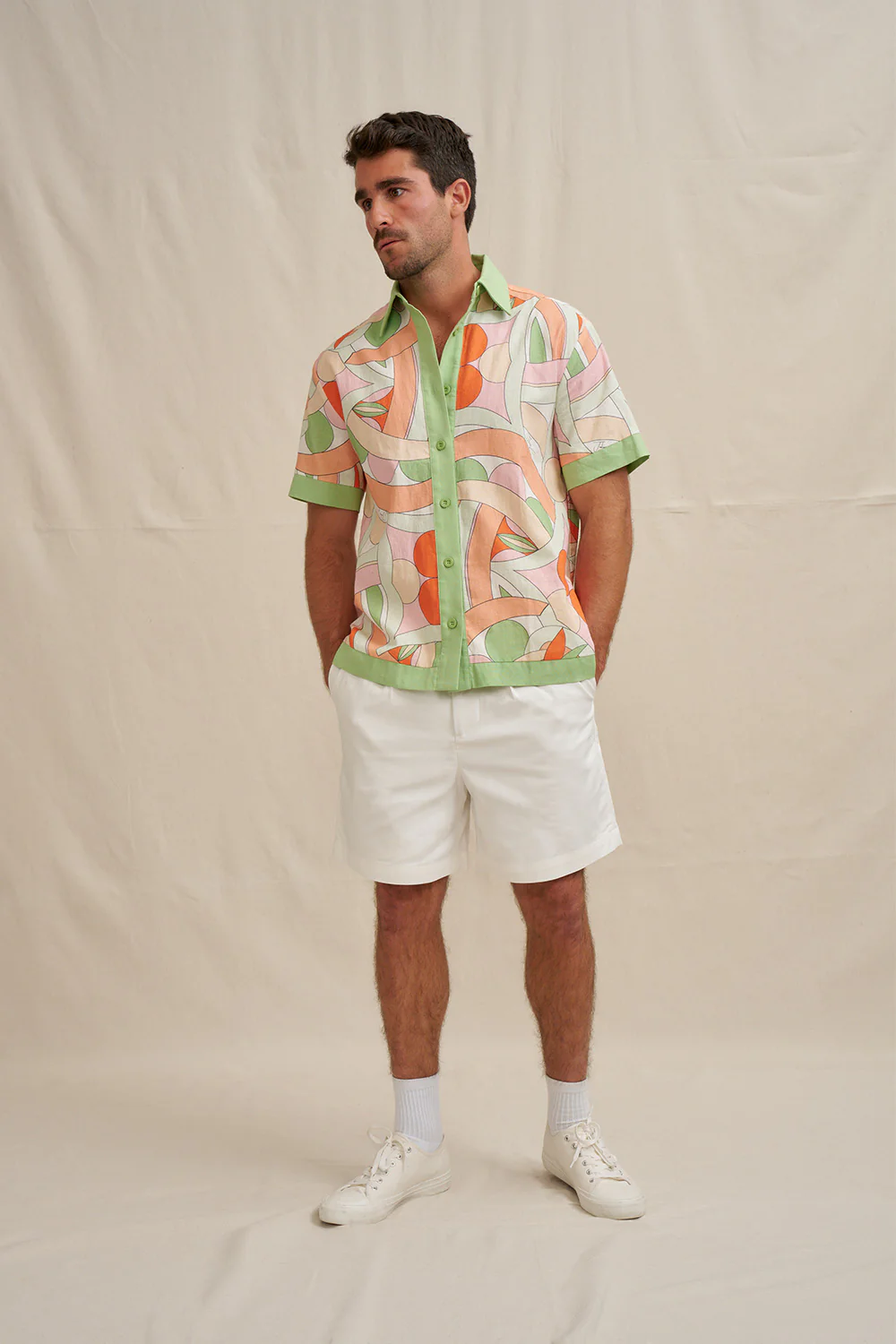 Bloomtide Sun Shirt - Multi Green Peach - Image 6