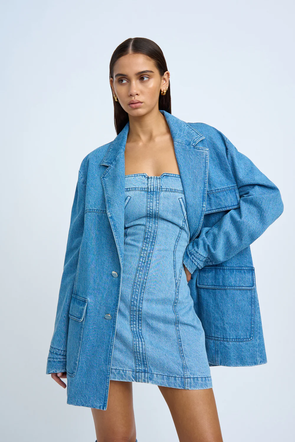 Blue Jean Beauty Blazer | Final Sale - Blue Wash - Image 7