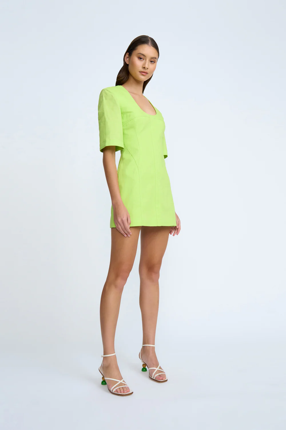 Bora Box Sleeve Mini Dress | Final Sale - Sunny Lime - Image 5