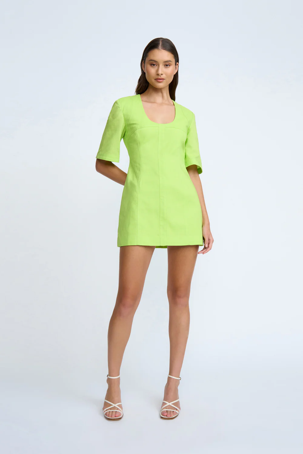Bora Box Sleeve Mini Dress | Final Sale - Sunny Lime - Image 7