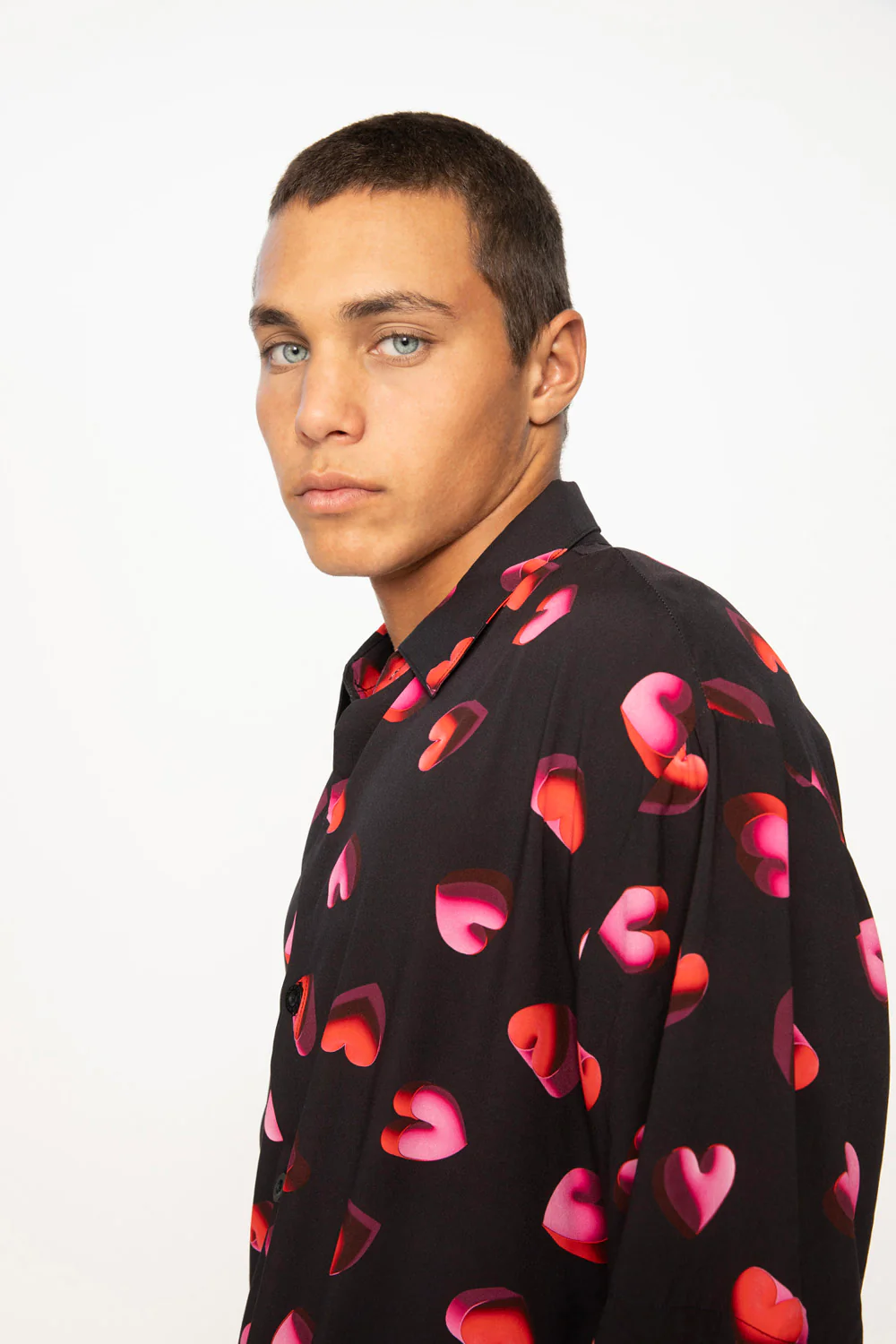 Bubble Heart Shirt | Final Sale  - Black Red Pink - Image 2