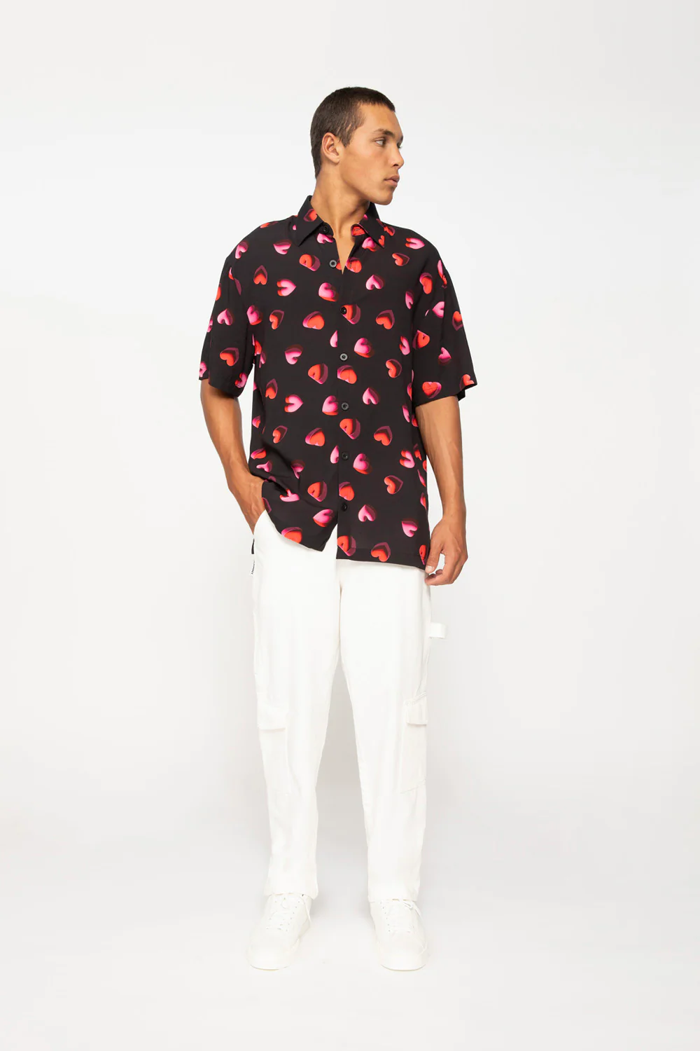 Bubble Heart Shirt | Final Sale  - Black Red Pink - Image 7