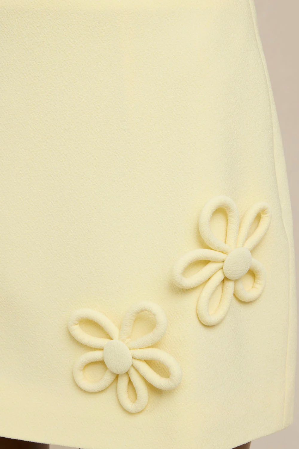Citrine Mini Skirt - Lemon - Image 3