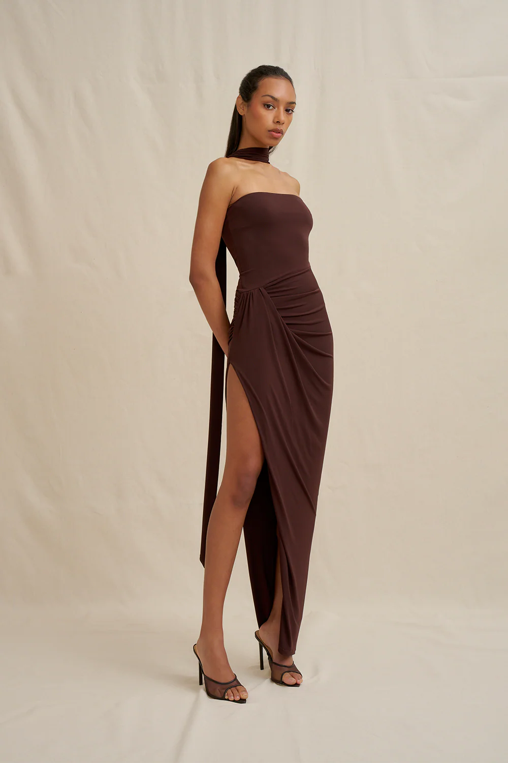 Claire Strapless Drape dress