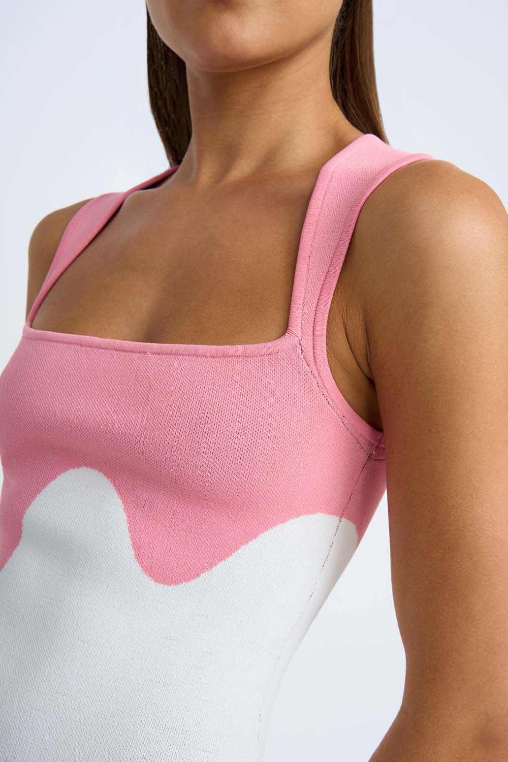 Dahlia Knit Midi Dress | Final Sale - Pink Ivory Black - Image 8
