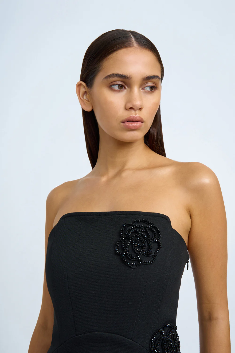 Enchanted Blooms Strapless Mini Dress | Final Sale - Black - Image 3