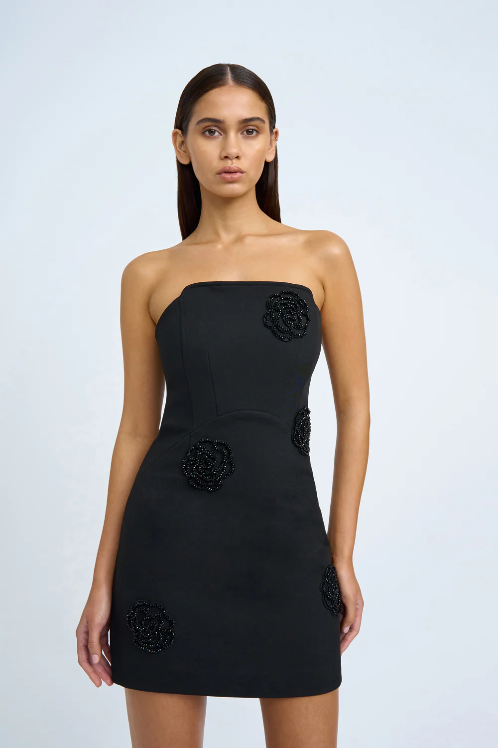 Enchanted Blooms Strapless Mini Dress | Final Sale - Black - Image 8
