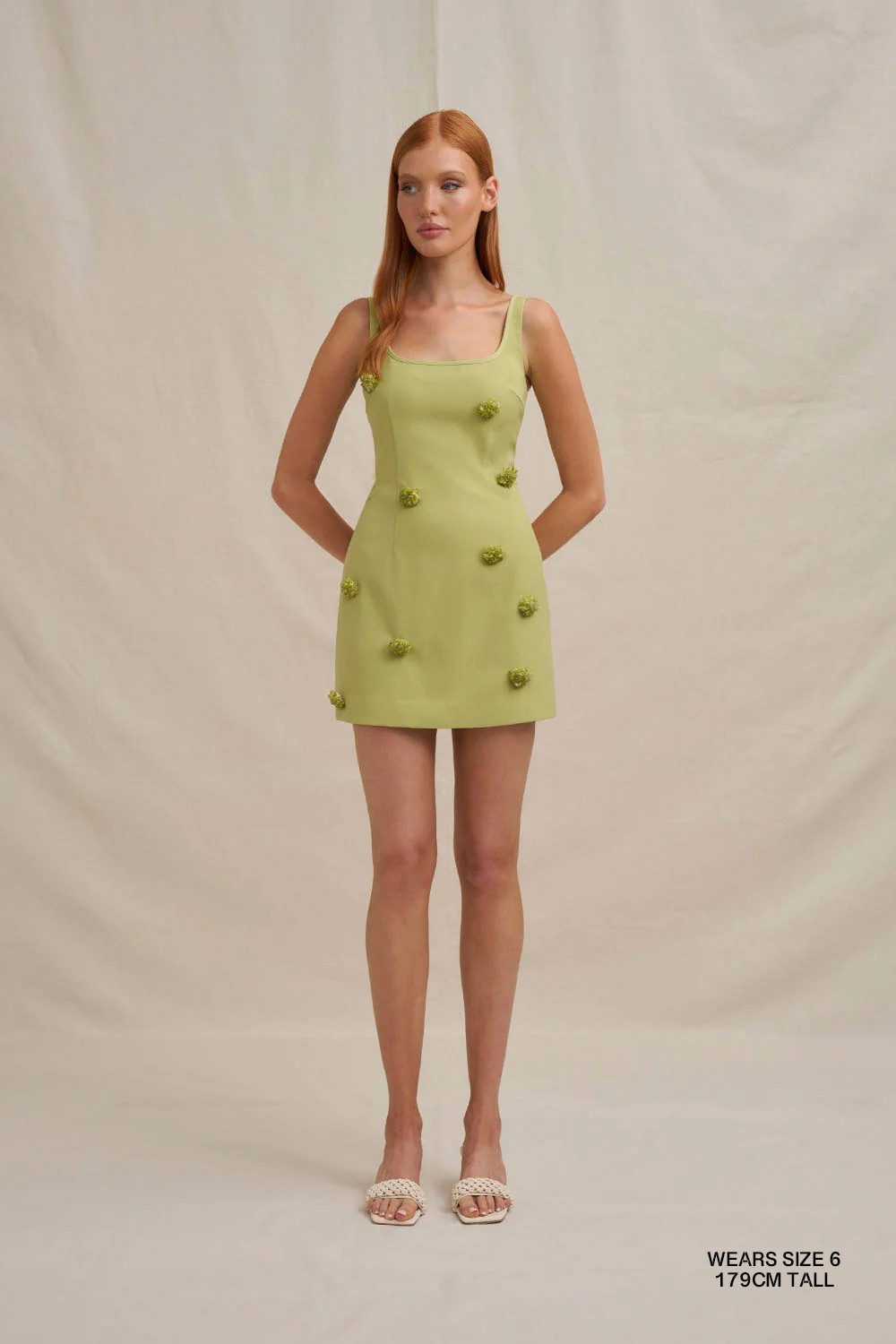 Everjade Mini Dress - Olive - Image 3