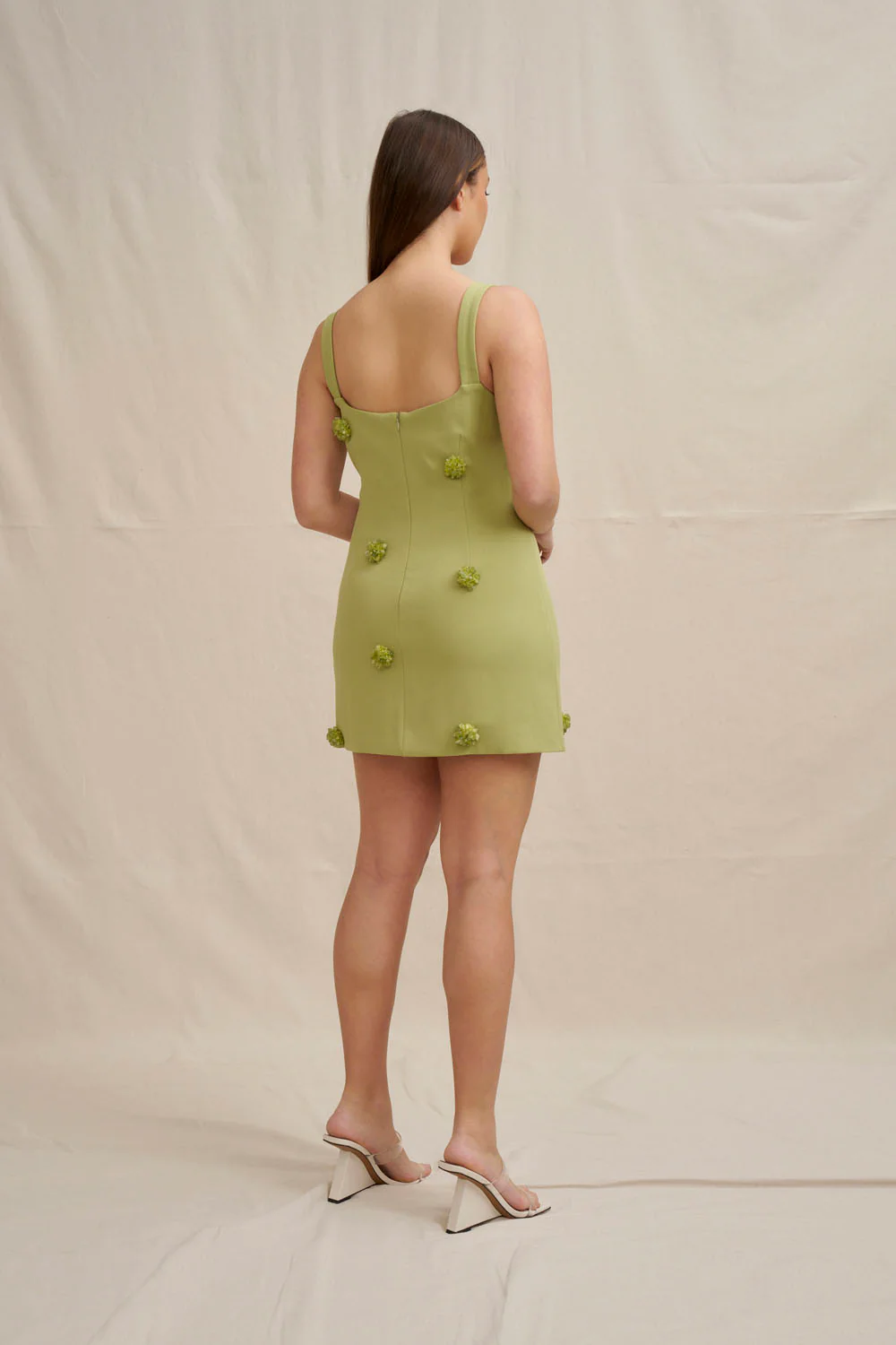 Everjade Mini Dress - Olive - Image 6