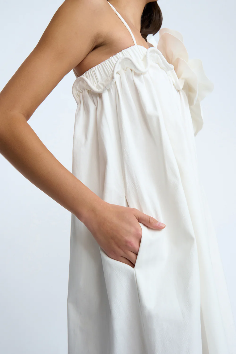 Flora Pipe Sun Dress | Final Sale - Ivory - Image 3