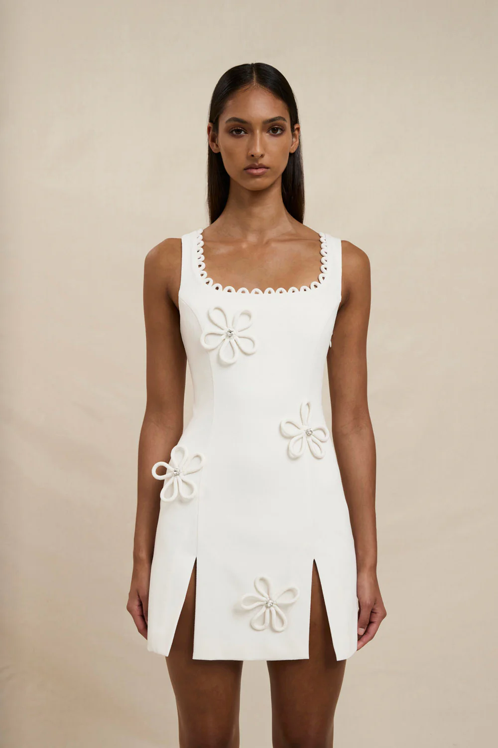 Flower Form Mini Dress - Image 4