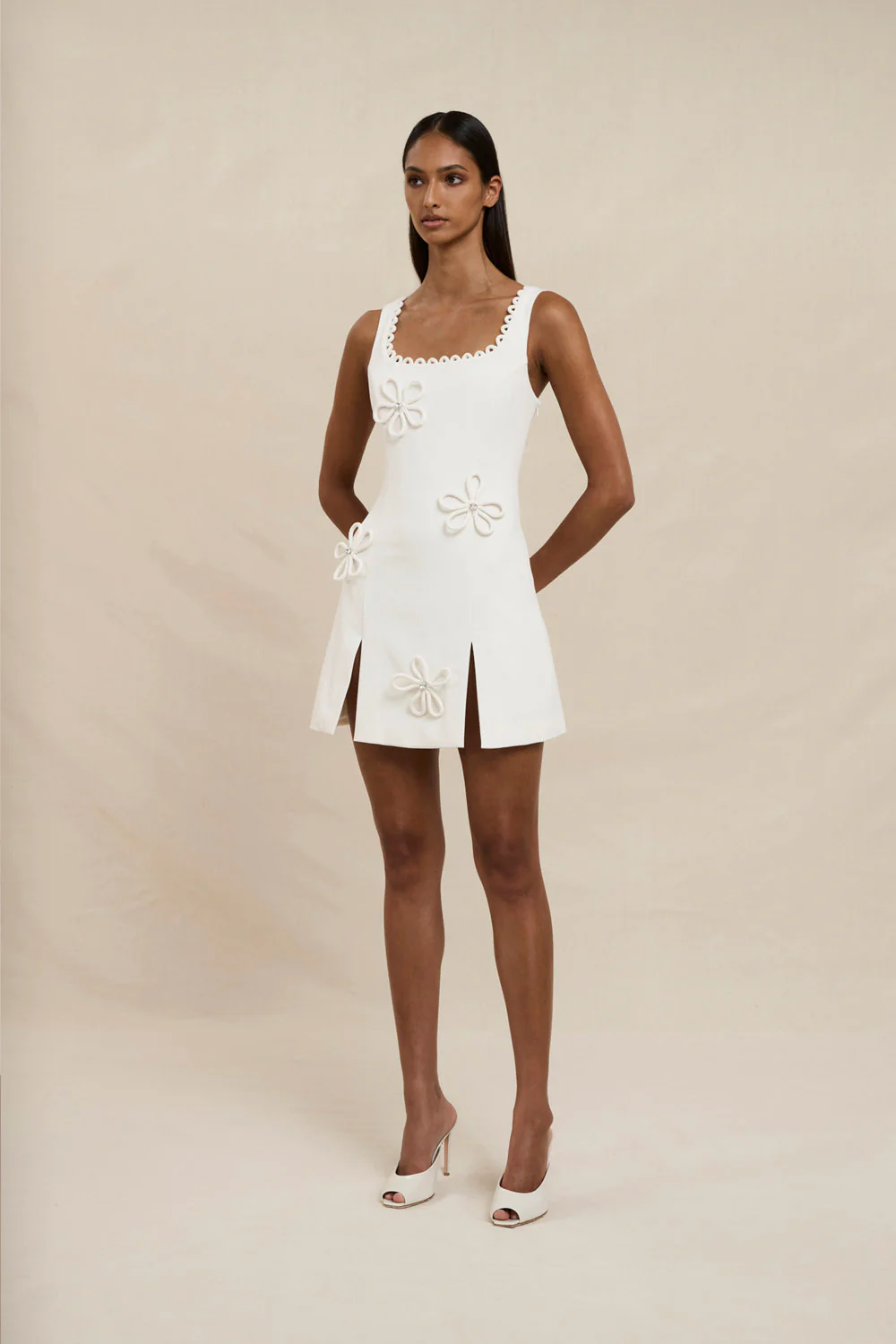 Flower Form Mini Dress - Image 5