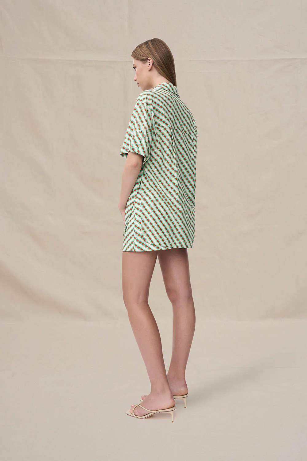 Geo Stripe Mini Skirt - Geo Green - Image 5