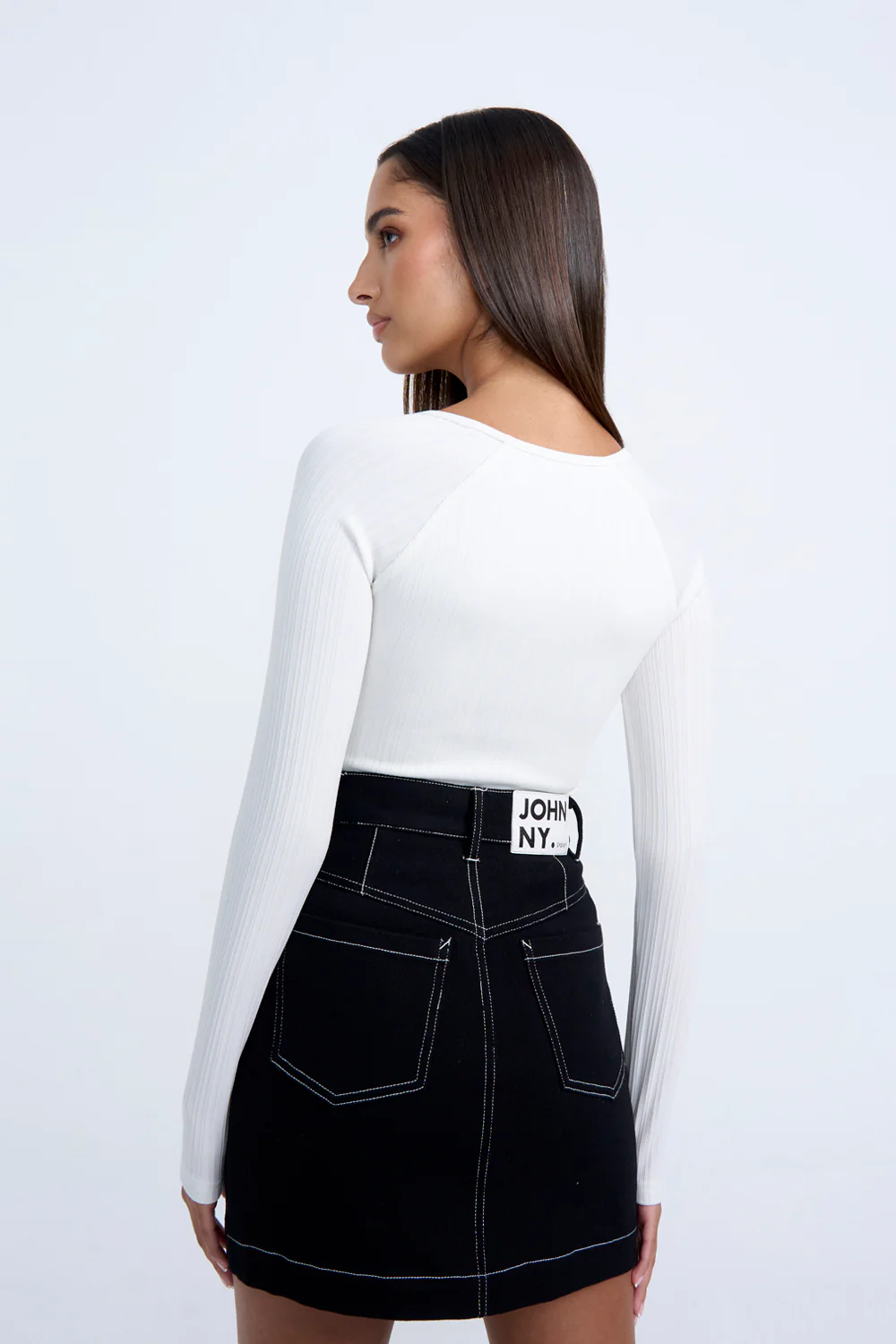 Johnny Jean Mini Skirt | Final Sale - Black White - Image 4
