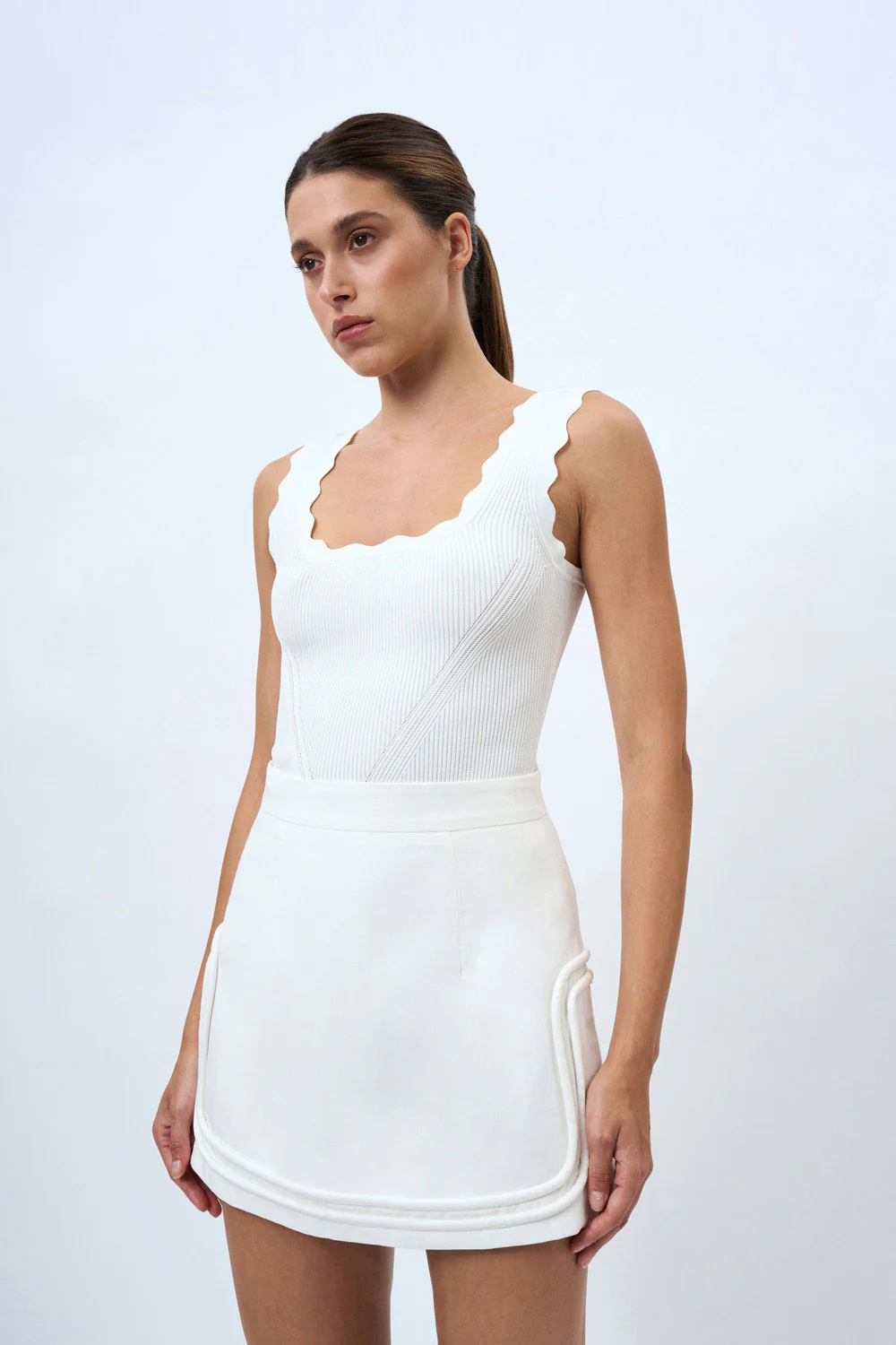 Kaia Shift Mini Skirt | Final Sale - Ivory - Image 3