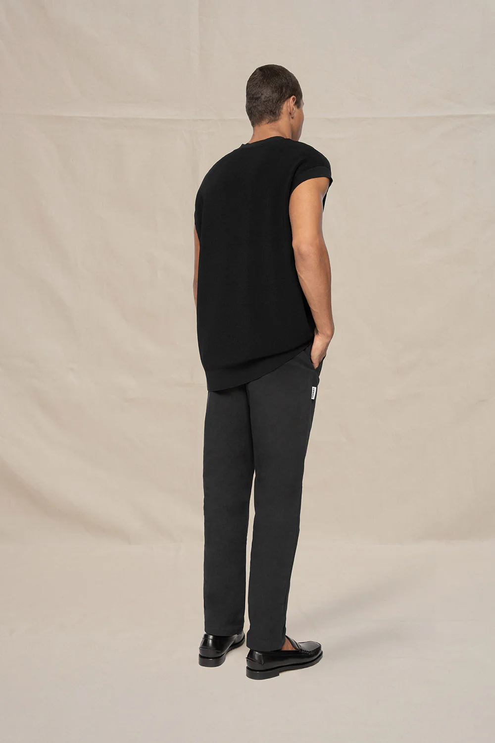 Landen Knit Vest - Black - Image 3