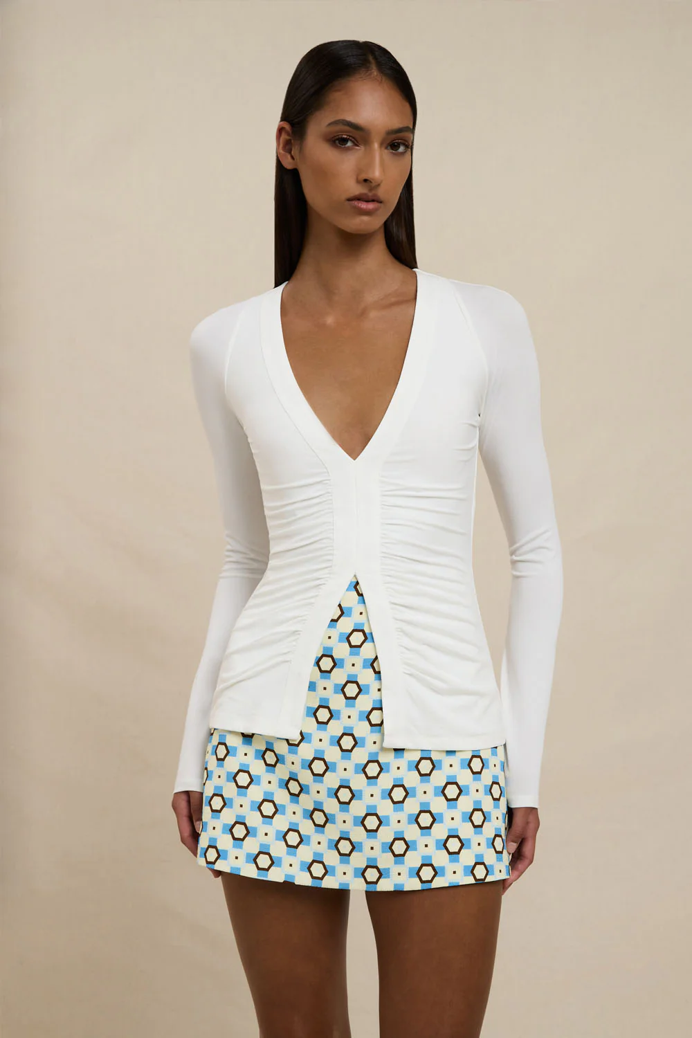 Liv Jersey Top - Ivory - Image 2