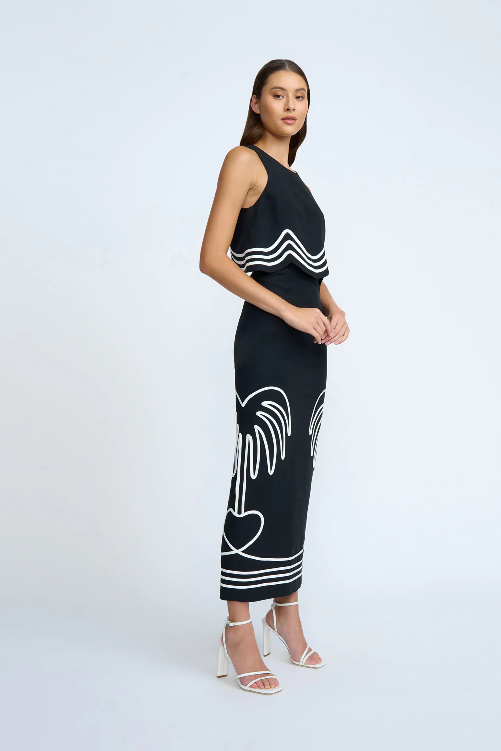 Love Palm Midi Skirt | Final Sale - Black Ivory - Image 6