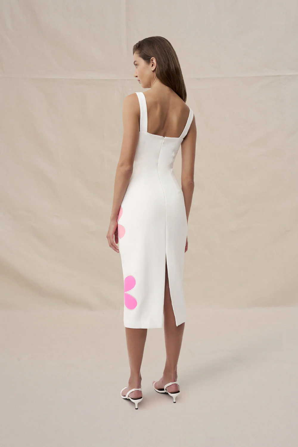 Luella Flower Midi Dress - Ivory Multi - Image 4