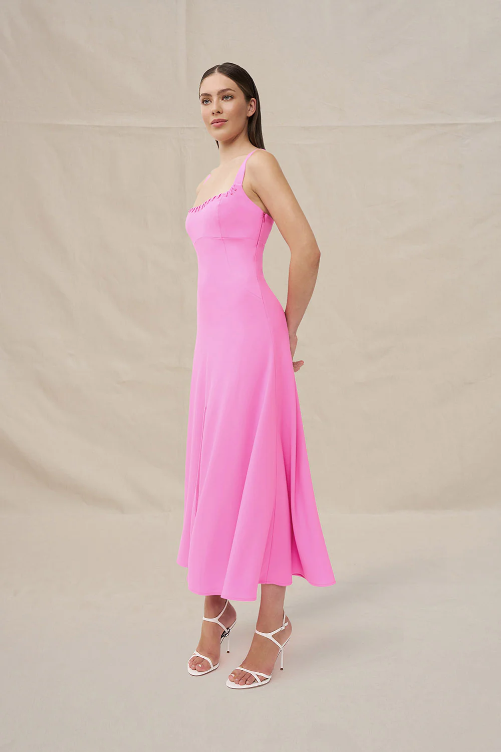 Madison Full Length Dress - Pink - Image 2