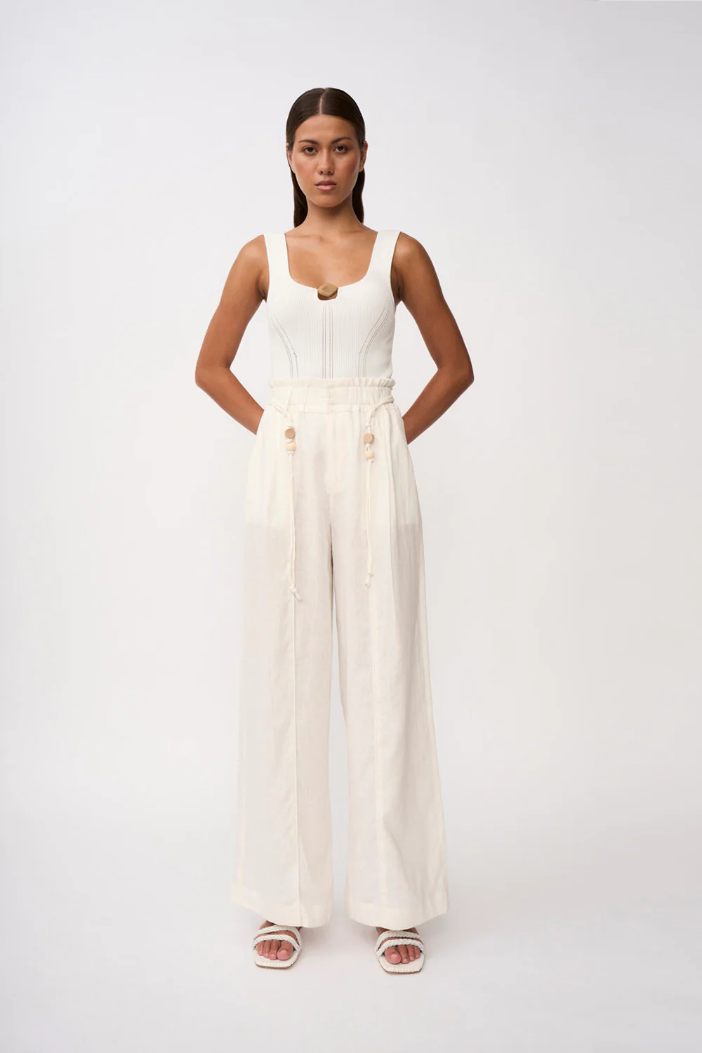 Malaya Linen Pant | Final Sale - Ivory