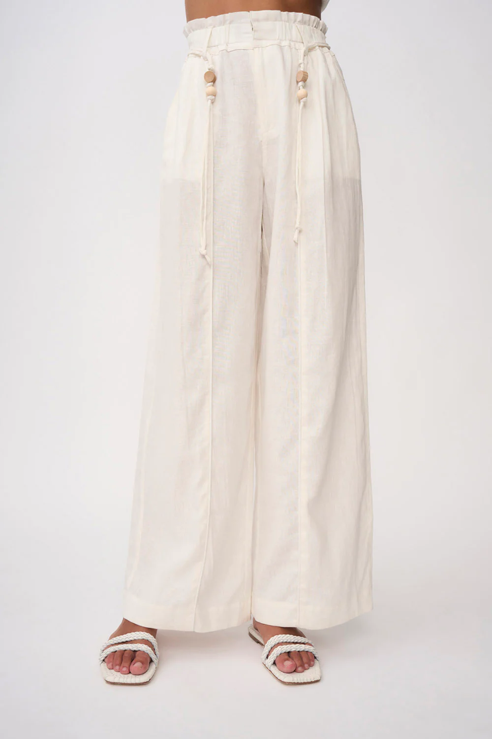 Malaya Linen Pant | Final Sale - Ivory - Image 2