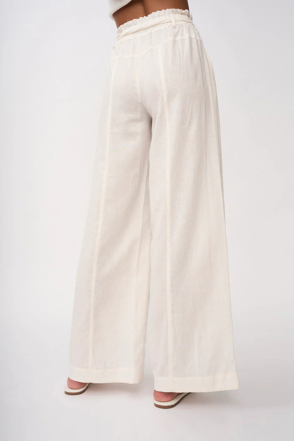 Malaya Linen Pant | Final Sale - Ivory - Image 3