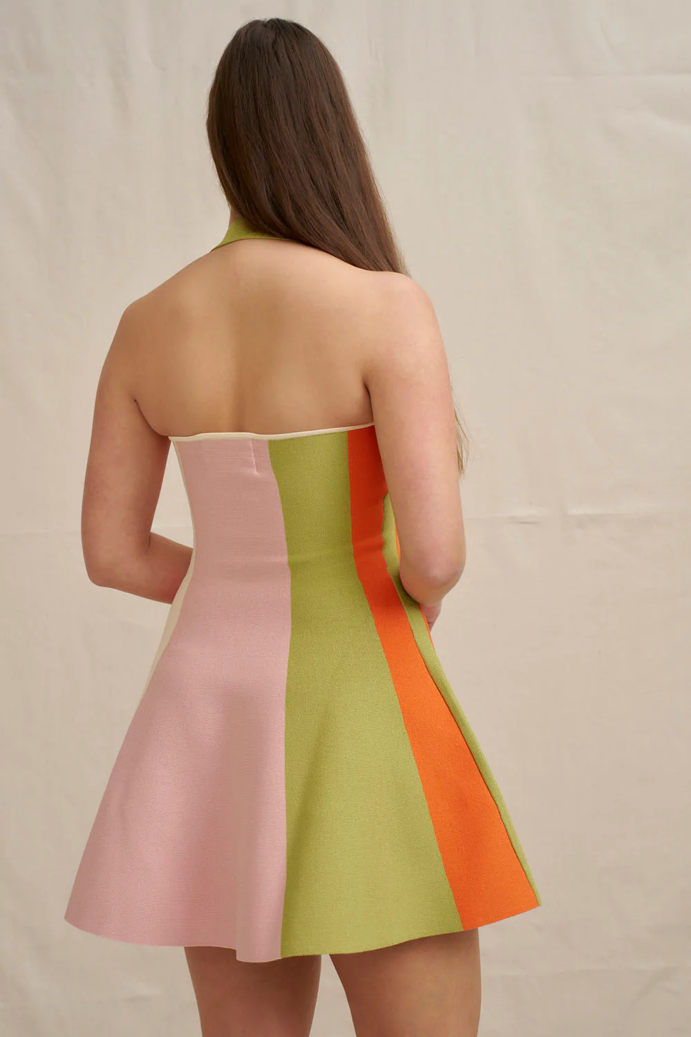 Melon Knit Dress - Multi Green Pink Red - Image 7