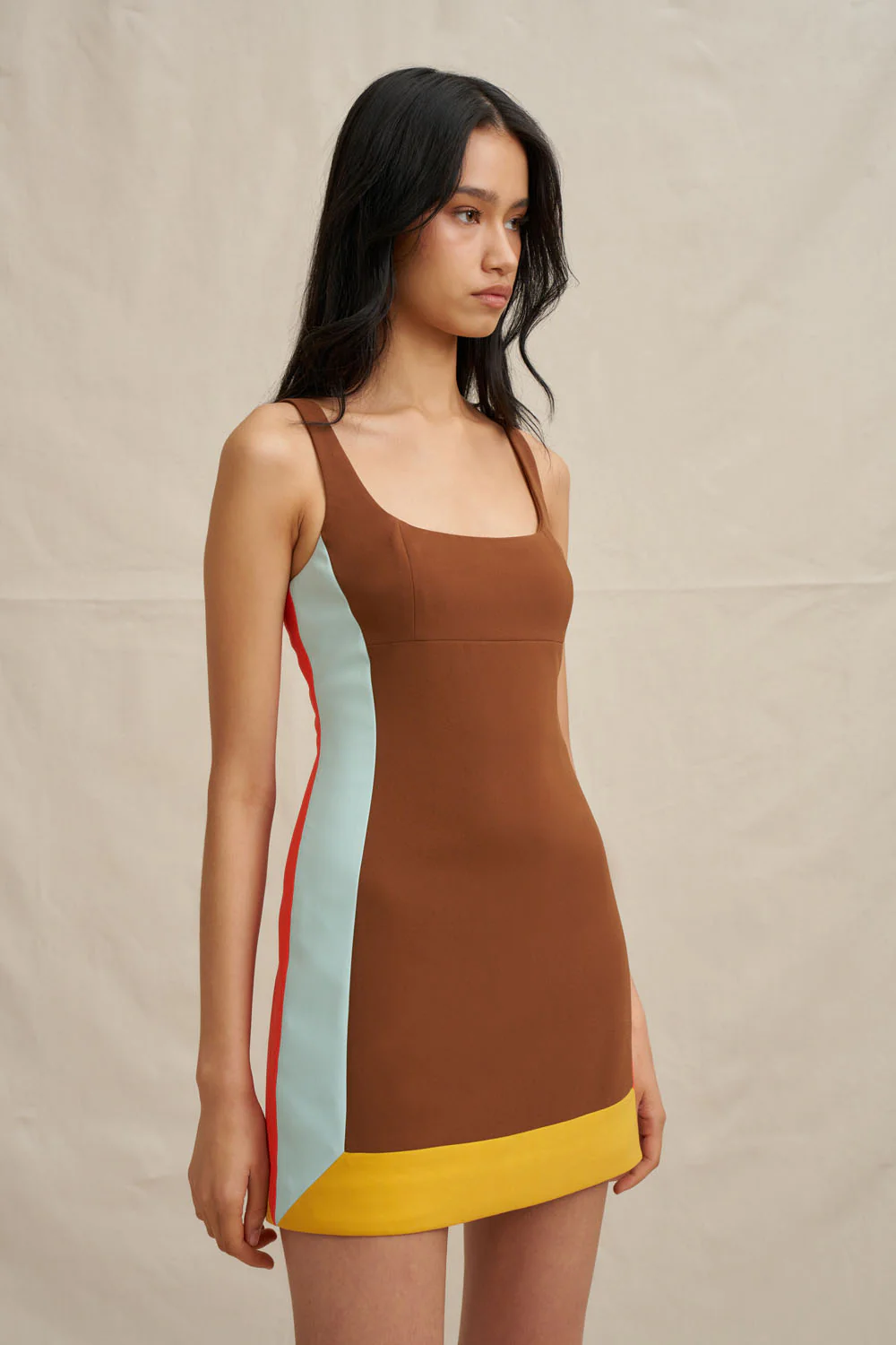 Nadia Block Mini Dress - Image 4