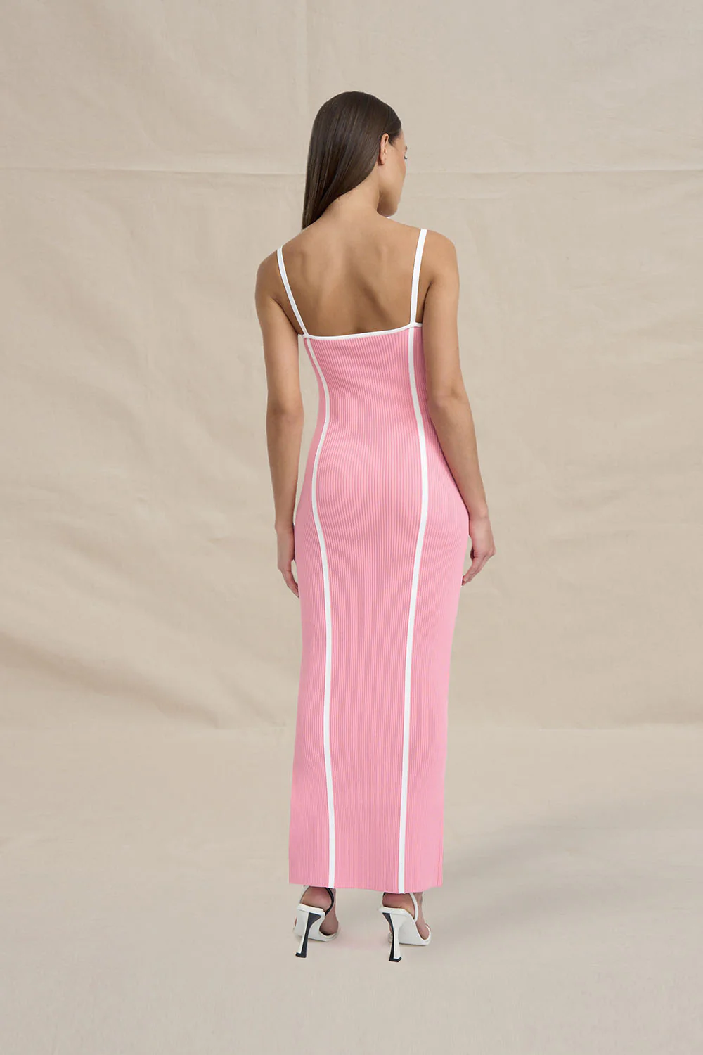 Nautilus Swirl Knit Midi Dress - Pink - Image 4