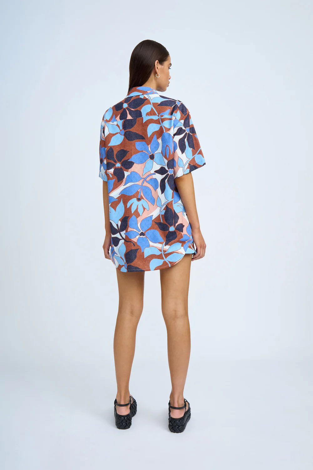 New Romantics Shirt | Final Sale - Navy Tan Brown Ivory - Image 3