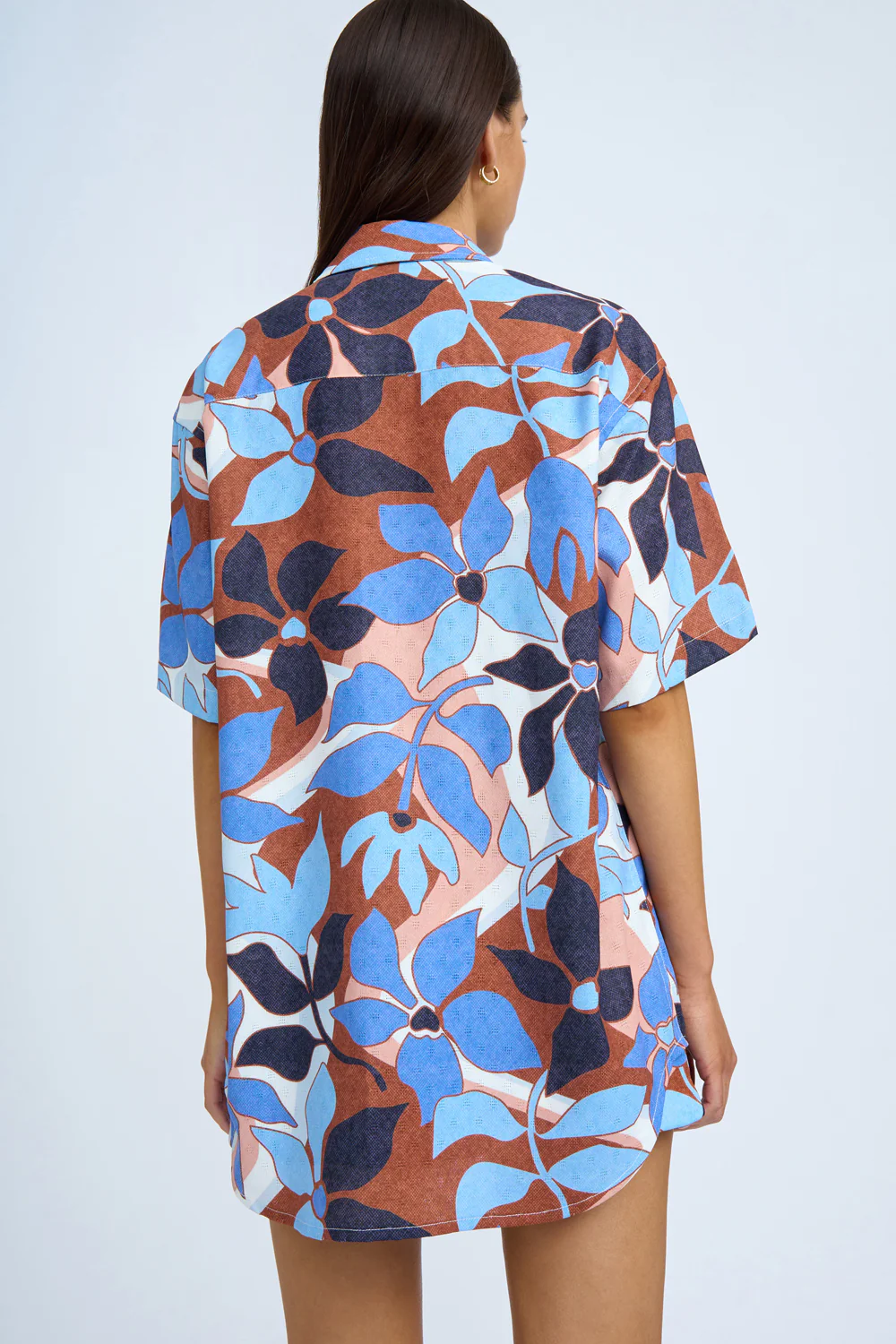 New Romantics Shirt | Final Sale - Navy Tan Brown Ivory - Image 4