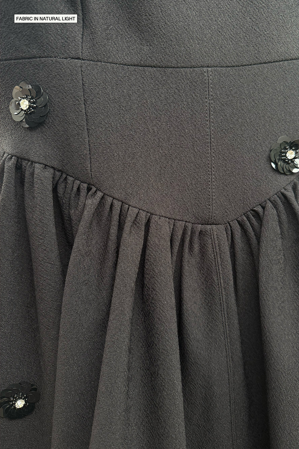 Nova Scallop Mini Dress - Black - Image 8
