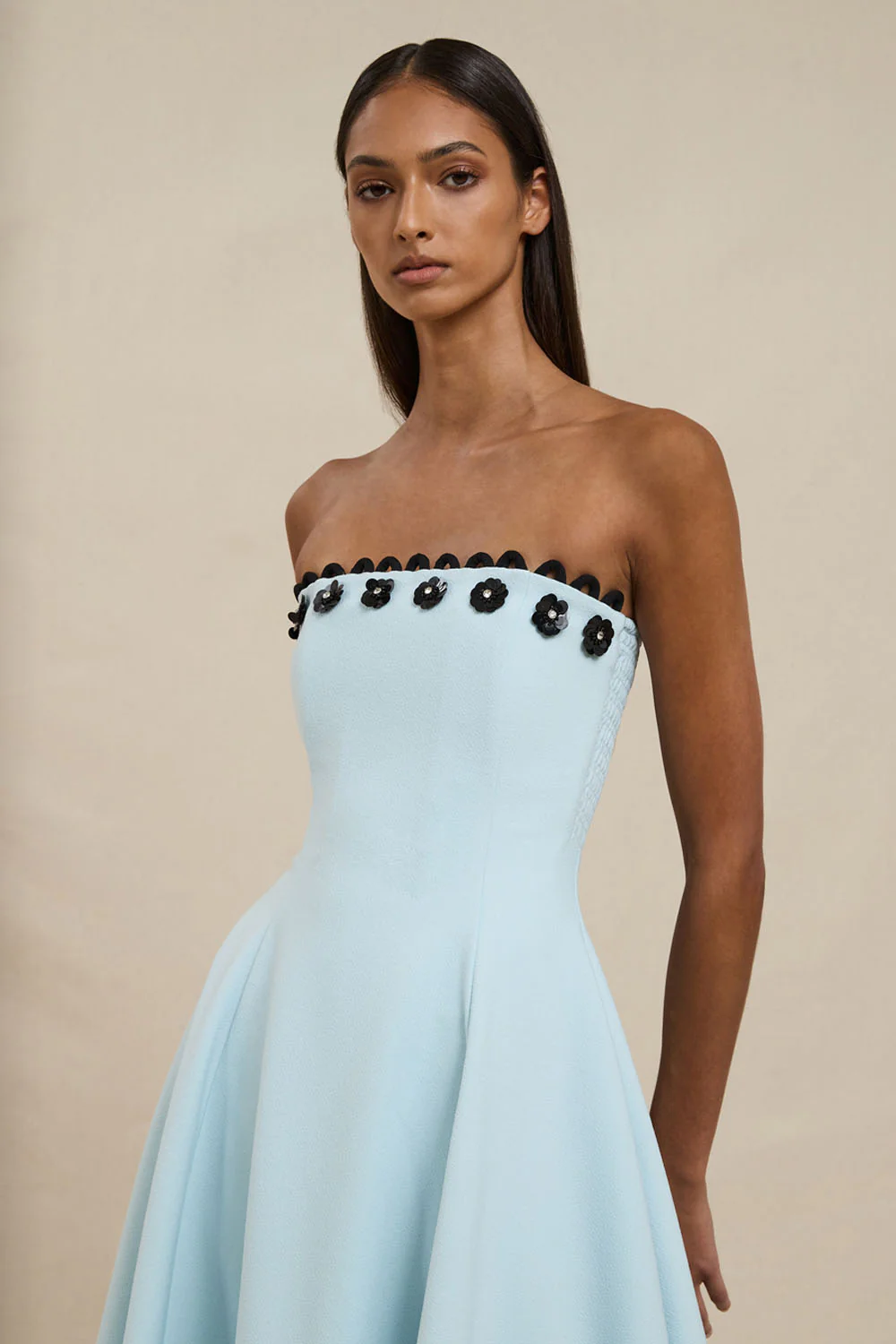 Oceana Strapless Dress - Black Blue - Image 2