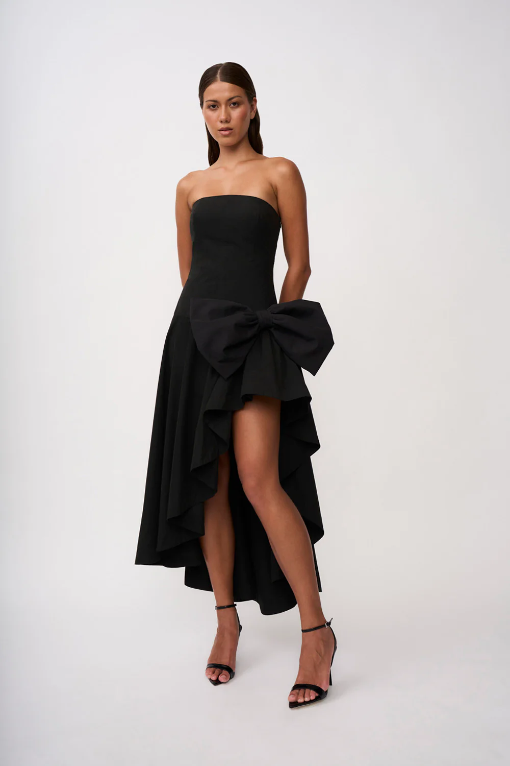 Paloma Bow Strapless Gown | Final Sale - Black - Image 5