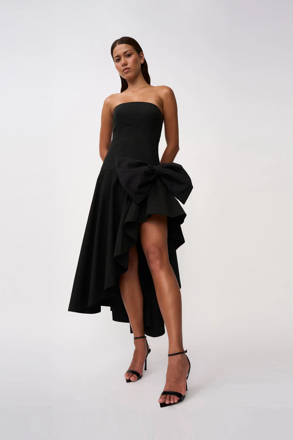 Paloma Bow Strapless Gown | Final Sale - Black - Image 6