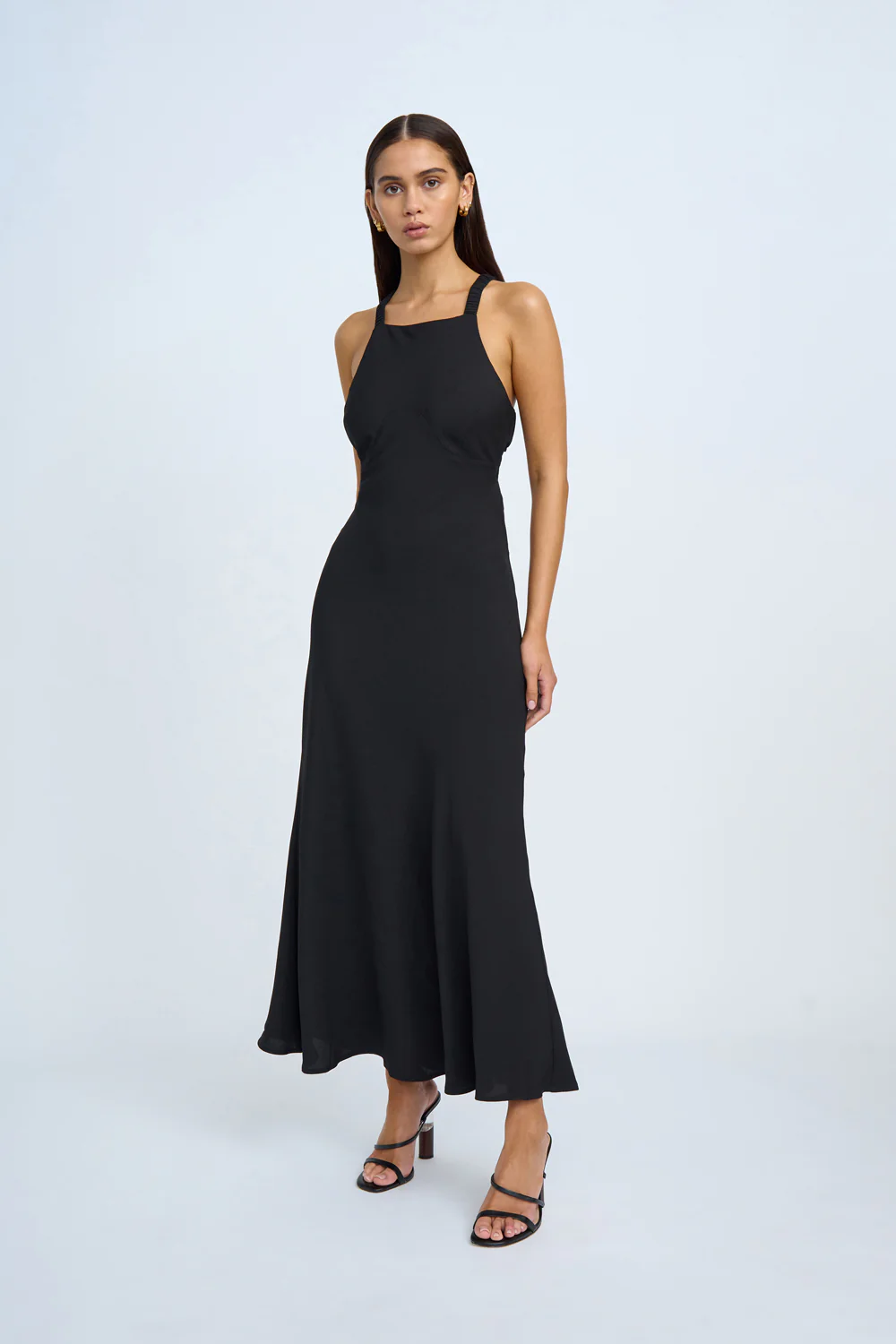 Piper Bias Midi Dress | Final Sale - Black - Image 6