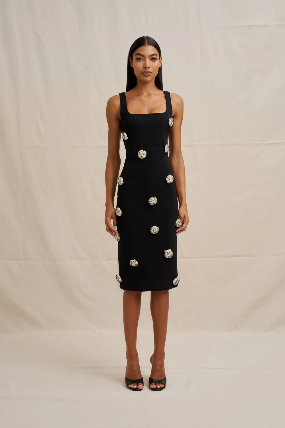 Priscilla Midi Dress - Black
